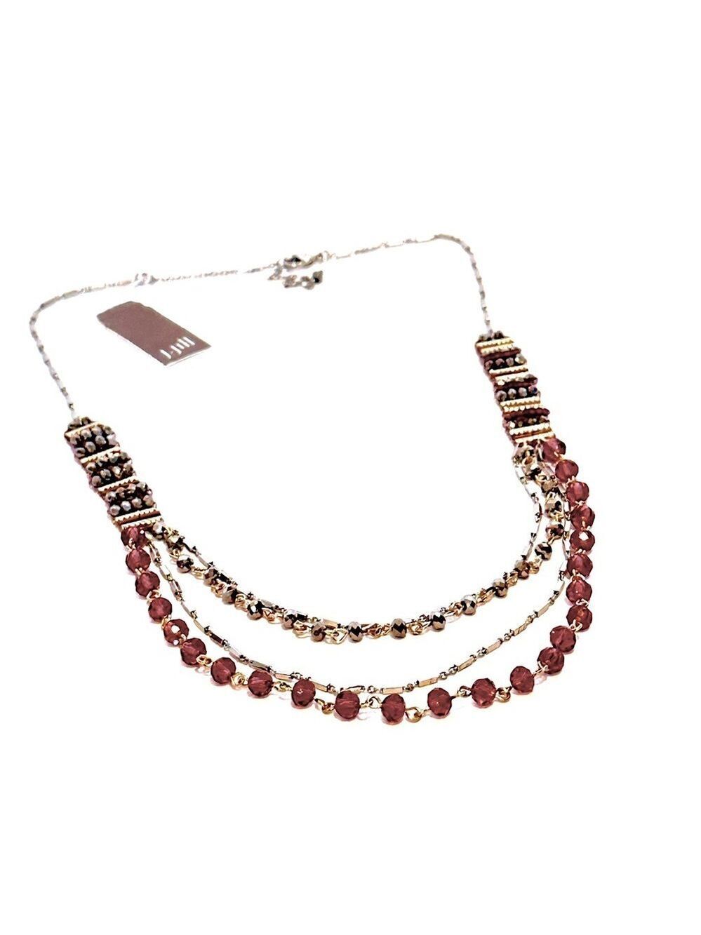 J Jill Multi Strand Purple Beaded Necklace NWT - Picture 5 of 6